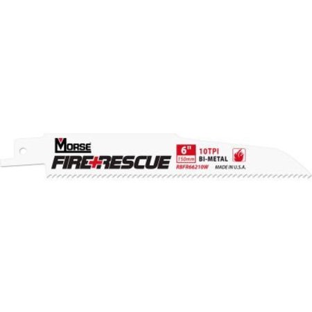 MORSE Fire + Rescue Bi-Metal Reciprocating Saw Blades 12"L x 7/8"W, 10 TPI, 20 PK 403504